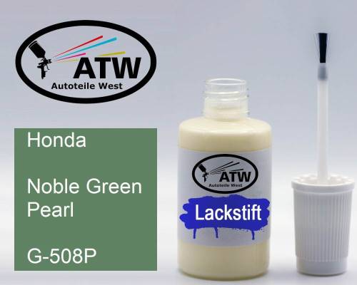 Honda, Noble Green Pearl, G-508P: 20ml Lackstift, von ATW Autoteile West.